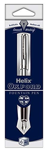 Image of Helix Oxford Premium Fountain Pen (Stainless Steel) with Plastic Free Packaging