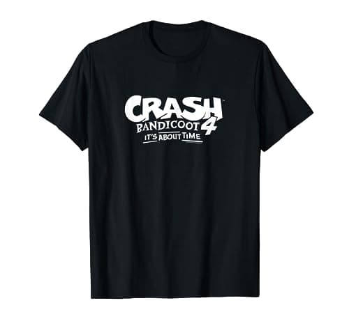 Image of Crash Bandicoot 4: It's About Time White Text Game Logo T-Shirt