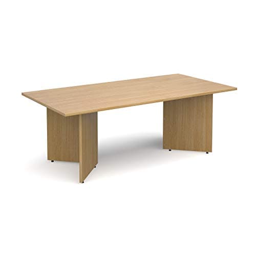 Image of Mr Office Arrow head leg rectangular boardroom table, Oak, 2000