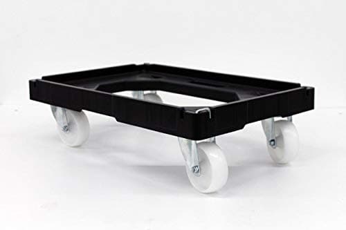 Image of Heavy Duty Linking Dolly Transport Trolley for 600 x 400 Euro Plastic Stacking Containers - 300kg Load Capacity 4 Swivel Castors Office & Home Move