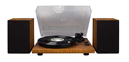 Image of Crosley C62 Belt-Drive Bluetooth Turntable System with Included Speakers, Walnut