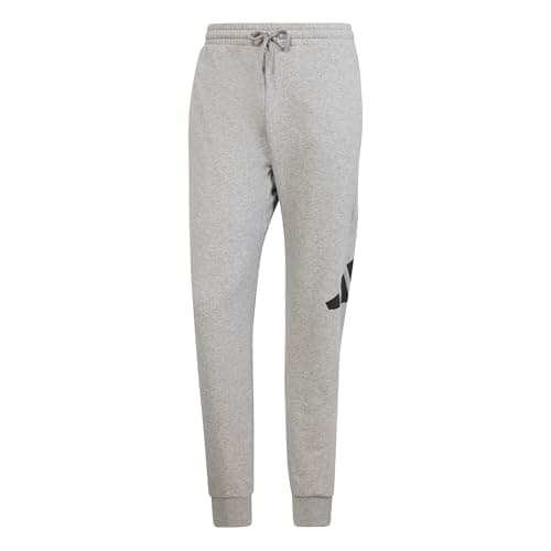Image of adidas Men's Essentials Big Logo French Terry Pant, Medium Grey Heather/Black, L
