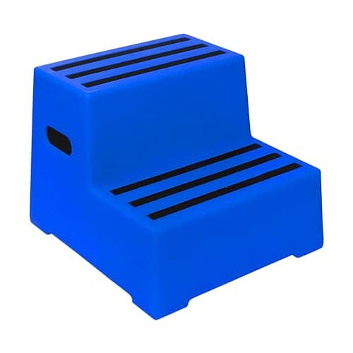 Image of 2 Tread Heavy Duty Safety Steps 260KG Capacity Moulded Plastic Industrial Anti Slip Footstep Warehouse Equestrian Platforms