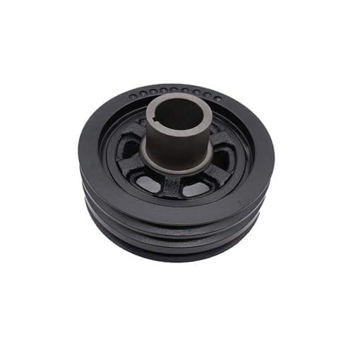 Image of 1 pc SHLPDFM Black Engine Crank Shaft Pulley Metal Crankshaft Belt Drive Pulley MF4010321 WL8411401, 1418699 Fits for Mazda Pick Up B2500 2.5TD 1998‑2007 Ford Ranger 2.5TD Pick Up 4WD