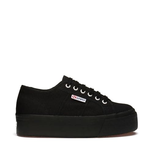 Image of Superga 2790 COTW Linea Up and Down Women's Low-Top Trainers, Full Black S9111lw 996, 8 UK