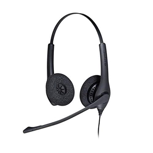 Image of Jabra Biz 1500 Quick Disconnect On-Ear Stereo Headset - Corded Headphone with Noise-cancelling Microphone and Volume Spike Protection for Deskphones, Black
