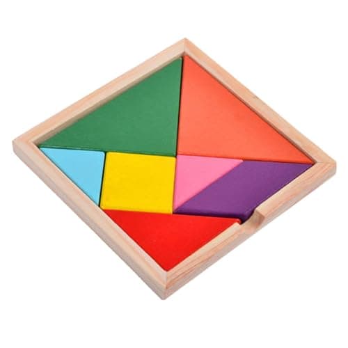 Image of KTUXZCI for Creative Pattern Blocks Learning Puzzle Game Tangram Wooden Toy For Kids Shape Recognition Brain Exercise Puzzle Brain Teasers Toy Tangram Jigsaws Learning