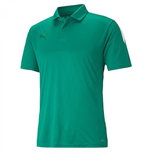 Image of PUMA Mens Teamliga Sideline Polo Shirt, Pepper Green-puma White, L EU