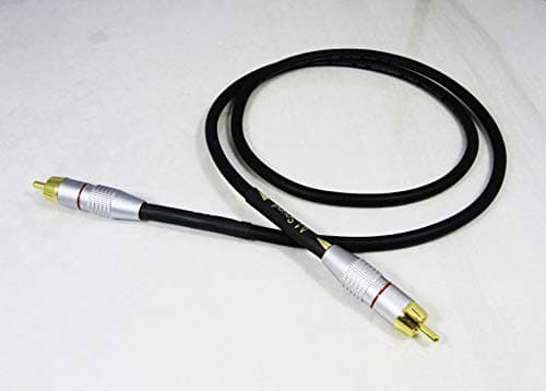 Image of Van Damme Black Ultra X Subwoofer Cable 3 Metre Single Terminated With HQ Gold Plated RCA Phono Plugs