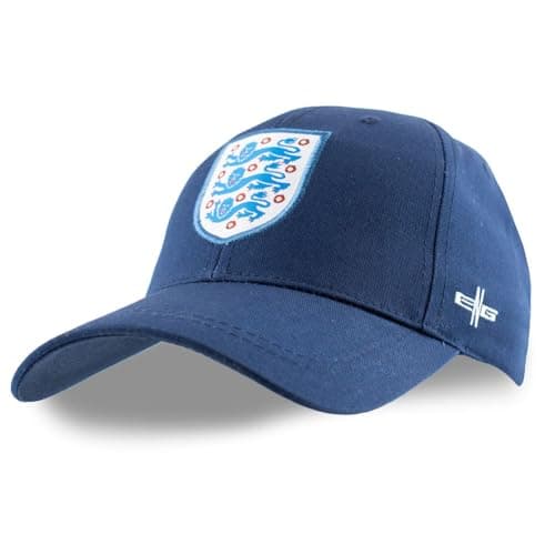 Image of 3 Lions Official England FA Crest Baseball Cap (100% Cotton & Adjustable)