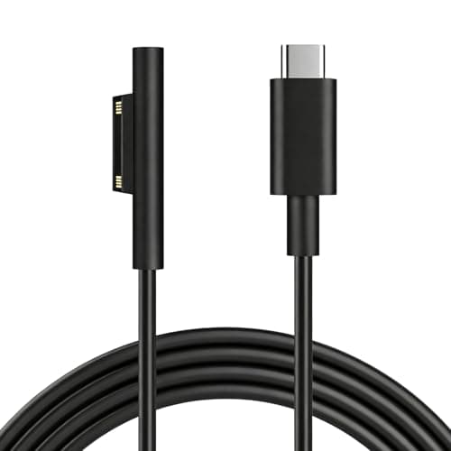 Image of 1.8m Connect to USB-C Charging Cable for Surface, Compatible with Microsoft Surface Pro 7/6/5/4/3, Laptop 1/2/3, Go 1/2 Works with 45W 15V3A USB-C Charger, Lightweight & Durable
