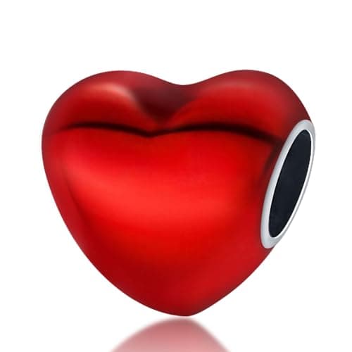Image of LIGHTDOG 925 Sterling Silver Charms Love Heart Beads For European&Pandora Bracelets Pendant Best Gift for Women Charms for Bracelets KJC125
