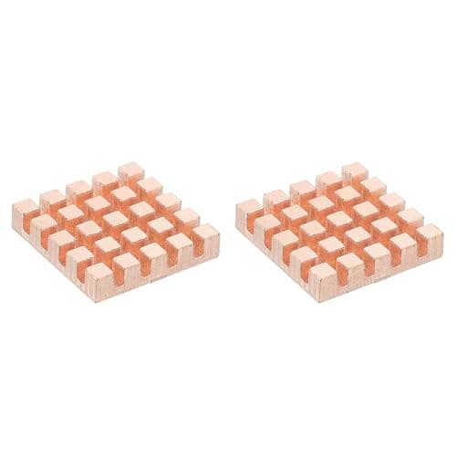 Image of PATIKIL Copper Heatsink 20x20x4mm, 2 Pcs Heat Sink Cooler Radiator for Raspberry Pi Chip CPU Power Transistor FET IC Power Amplifier