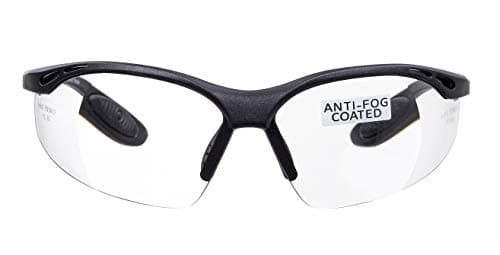 Image of voltX 'Constructor' SAFETY READERS (Clear +2.5 Dioptre) Full Lens Reading Safety Glasses UKCA & CE EN166f certified - Wraparound Style - Includes Safety Cord with headstop + UV400 anti fog coated lens