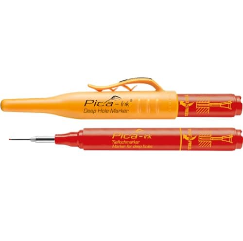 Image of Pica INK Red Permanent Marker Pen for Deep Holes Fine Tip 150-40