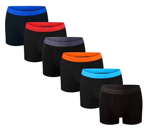 Image of Bonjour® Boys Boxer Shorts (6 & 12 Pack) Designer Trunk Boxers Underwear (5 yrs - 13 yrs) ((Six Pack Black), 11-12 yrs)