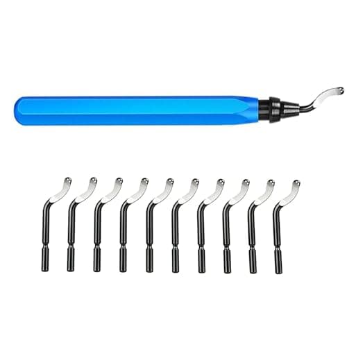 Image of Deburring Tool,Deburring Tool for 3d Printing,DeburringTools with 10 ultra - high - speed steel blades,Metal Handle Hand Deburrer,Suitable for Metal Resin PVC and 3D Printed Plastic Edges