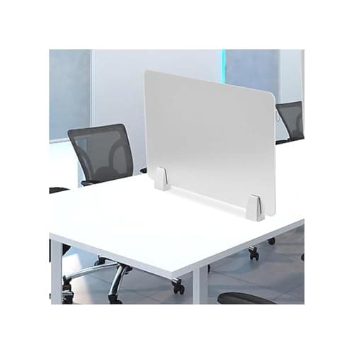 Image of Transparent Desk Divider 19.7x11.8 inch Frosted Acrylic PartitPrivacy Board for Classroom & Home Office Ideal for Students & Worpaces