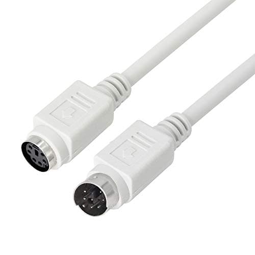 Image of PNGKNYOCN PS2 Mouse & Keyboard Extension Cable, 8.5ft (28AWG), 6-Pin Male to Female, Supports Mouse, Keyboard, Barcode Scanner