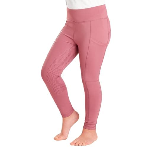 Image of Harry Hall Kids Everyday Riding Tights – Full Seat Grip, High Waist, Phone Pockets, 4‑Way Stretch Leggings Rose