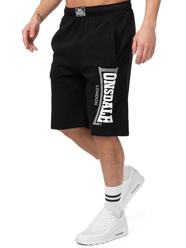 Image of Lonsdale Men's Logo Jam - Bermudas - Black (schwarz), Large (Manufacturer size: L)