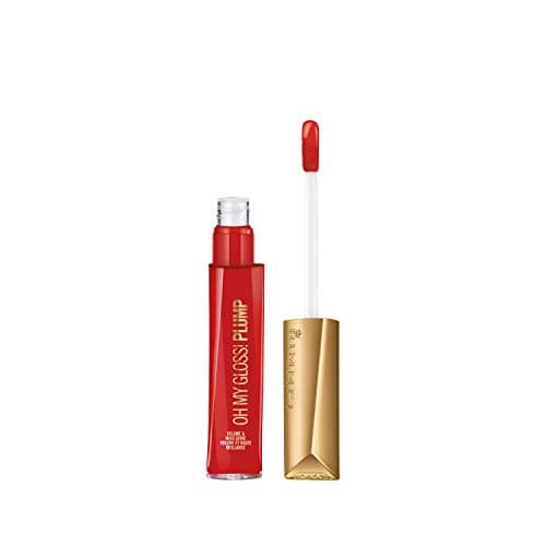 Image of Rimmel London Oh My Gloss Plump Lip Shine with Moisturising Oils, Soft Lips and Ultra Bright Finish 3D Effect, 500 Saucy, 6 ml