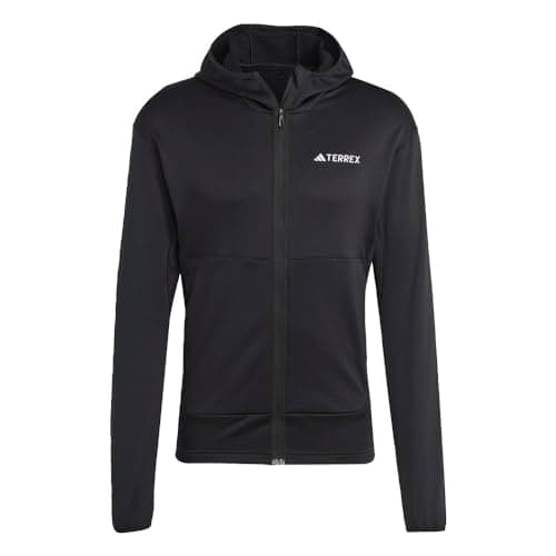 Image of adidas Mens Terrex Xperior Jacket Hiking Athletic Outerwear Casual Full Zip - Black
