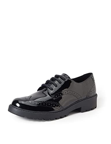 Image of Geox J CASEY GIRL N, girls Oxfords Brogues, BLACK, 1.5 UK (34 EU)
