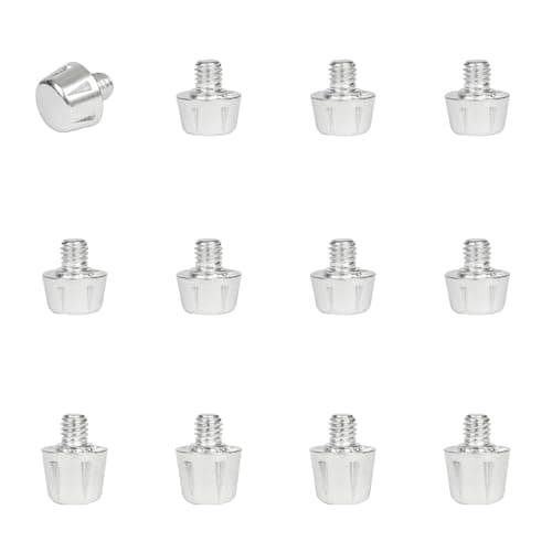 Image of 55 Sport X-Type Replacement Studs for adidas Football & Rugby Boots - 12 Pack - Long (11/13mm) - Silver