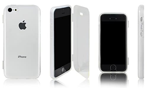 Image of Xcessor Flip Open TPU Gel Case for Apple iPhone 5C Transparent Front and Back Protection