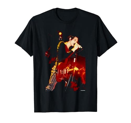 Image of Placebo Live Brian Molko by Andy Willsher T-Shirt, Men, Black, Small