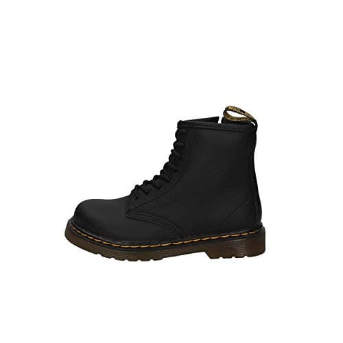Image of Dr. Martens Brooklee Softy T Black Lace Boot, Unisex Kids' Boat Shoes, Black - 6 UK