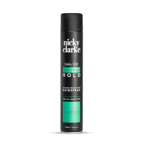 Image of Three Pears Limited Nicky Clarke Daily Edit Natural Hold Hairspray 750ml – Professional Salon Size Spray, Flexible Brushable Hold, Smooth Finish (Natural Hold)