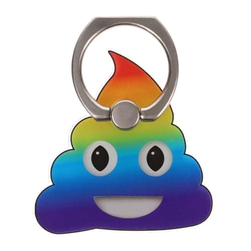 Image of Rainbow Poop Emoji Phone Ring Holder Grip Finger 360 Mount Stand Mobile Universal Loop for All Smartphones