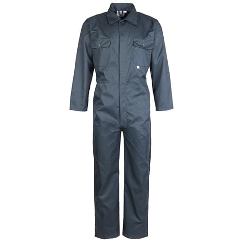Image of Fort - Stud Front Coverall - Green, 38" - 240gsm Durable Work Overalls - with Action Back Elastication & Multiple Pockets - Hardwearing Polycotton Construction - Comfortable Clothing Protection