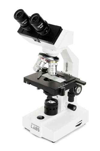 Image of Celestron 44135 CL-CB1000CF Binocular Head Compound Microscope, 40-1000x Magnification, Adjustable Mechanical Stage, Includes 10 Prepared Slides