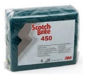 Image of Scotch-Brite™ Heavy Duty Scouring Pads 450, Blue, Cash & Carry, 95 mm x 158 mm, 6/Pack