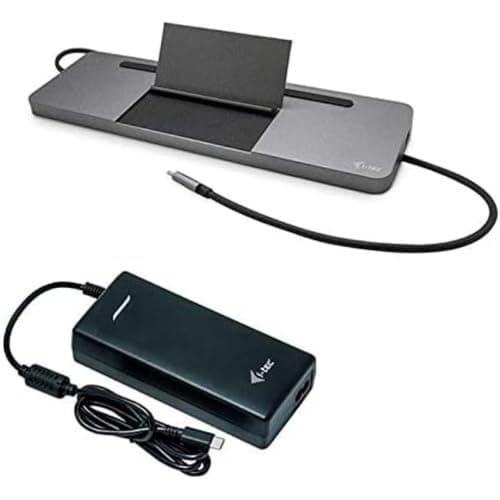 Image of i-tec USB-C Docking Station with Universal Power Adapter - 1x HDMI, 1x VGA, 1x DisplayPort, 1x GLAN, 2x USB 3.0, 2x USB 2.0, 1x SD/MicroSD, 1x Audio, PD 85W