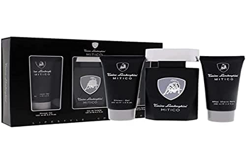 Image of Tonino Lamborghini Mitico 3 Piece Gift Set: Eau De Toilette 125ml - Shower Gel 100ml - Aftershave Balm 100ml