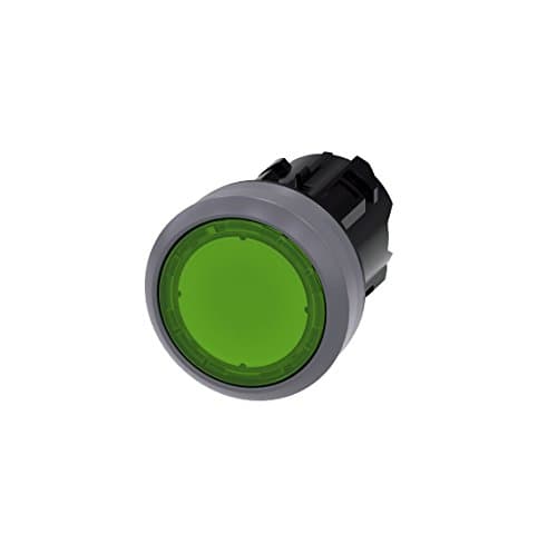 Image of Siemens Sirius ATC Green Illuminated Push Button Flush-Mount momentaneo