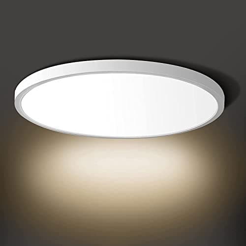 Image of inShareplus 12inch LED Round Ceiling Light Fixture, 4000K Nature White, 24W(240W Equiv) Flat Modern Ceiling Lighting, 3200LM for Bedroom, Kitchen, Bathroom, Living Room, Hallway