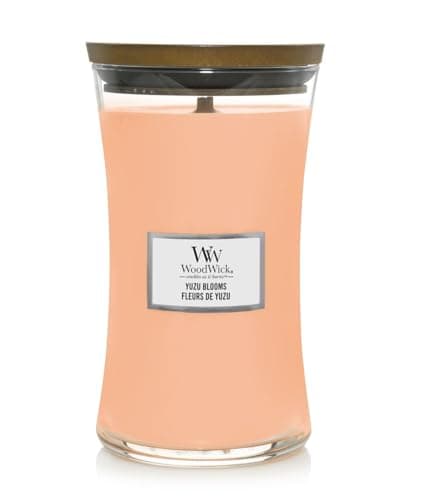 Image of Woodwick Yuzu flowers scented candle large 610g
