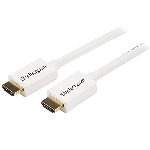 Image of StarTech.com 5m 16 ft White CL3 In-wall High Speed HDMI Cable - Ultra HD 4k x 2k HDMI Cable - HDMI to HDMI M/M - Audio/Video, Gold-Plated (HD3MM5MW)