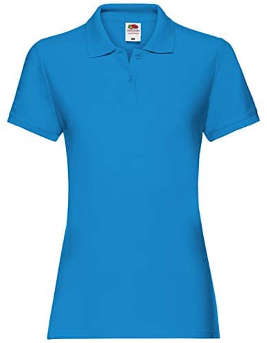 Image of Fruit of the Loom SS86 Women's Fit Pique Short Sleeve Polo Shirt Sky L