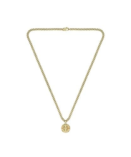 Image of BOSS Jewelry Men's NORTH Collection Pendant Necklace in Yellow Gold - 1580549