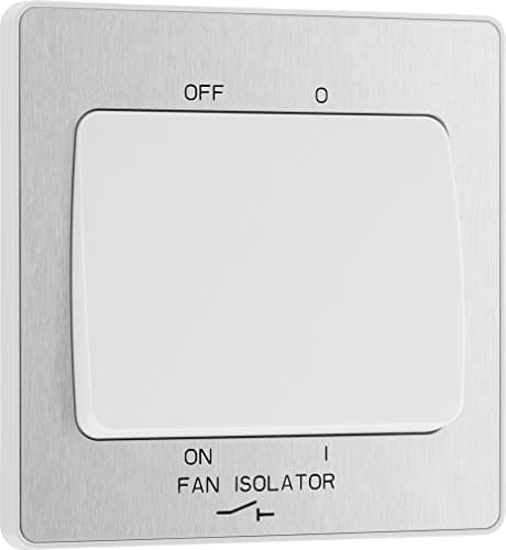 Image of BG Electrical Evolve Fan Isolator Switch, Triple Pole, Wide Rocker