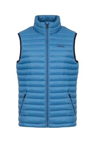 Image of Weird Fish Langtree Lightweight Showerproof Padded Gilet Washed Blue Size L