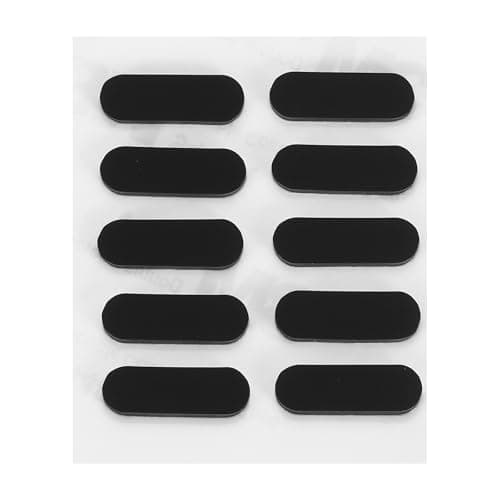Image of PATIKIL 0.6 Inch / 15mm Laptop Rubber Feet, 10 Pack Anti-Skid Pads Oval Computer Bottom Replacement Foot Cover for Laptop Base Consoles Bottom Furniture Feet, Black