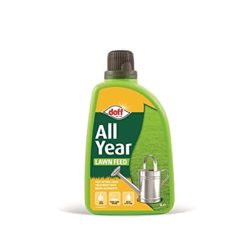 Image of Doff All Year Lawn Feed Liquid Grass Fertiliser Micro Nutrients Iron Fast Acting 1L