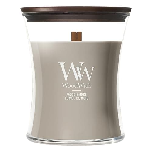 Image of WoodWick Scented Candle| Medium Hourglass Candle | Wood Smoke | Perfect Gifts for Women